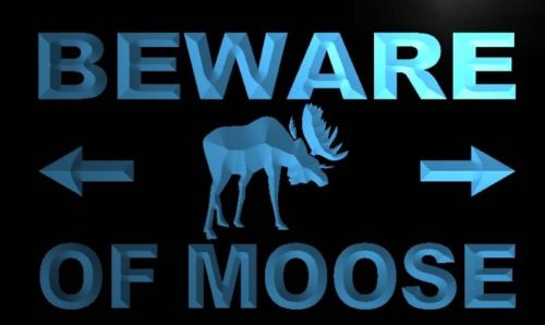 Beware of Moose Neon Light Sign